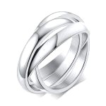 Bague 3 Anneaux Acier 4