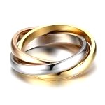 Bague 3 Anneaux Acier 6