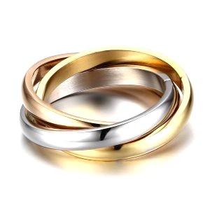 Bague 3 Anneaux Acier 6