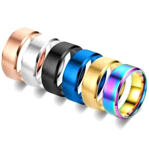 Bague Acier Brosse 8