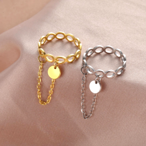 Bague Acier Chaine 9
