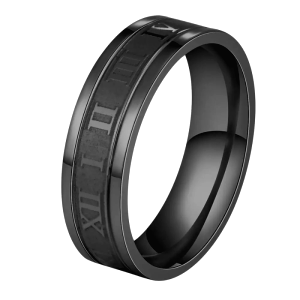 Bague Acier Chiffre Romain 3