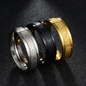 Bague Acier Chiffre Romain 4