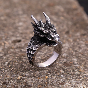 Bague Acier Dragon 5
