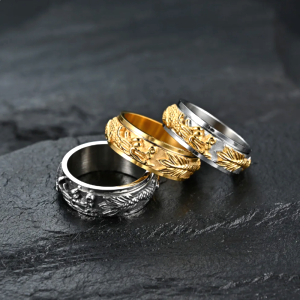 Bague Acier Dragon 6