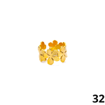 Bague Acier Jaune Femme 18
