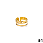 Bague Acier Jaune Femme 19