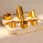 Bague Acier Jaune Femme 20
