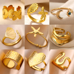 Bague Acier Jaune Femme 21