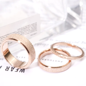 Bague Acier Rose 7