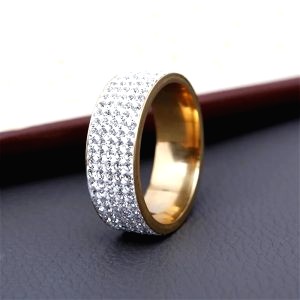 Bague Acier Strass 4
