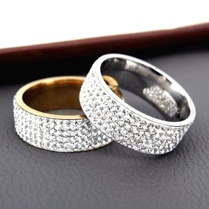 Bague Acier Strass 5