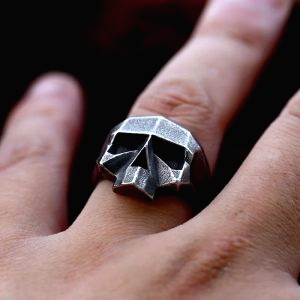 Bague Acier Tete De Mort Homme 3