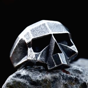 Bague Acier Tete De Mort Homme 4