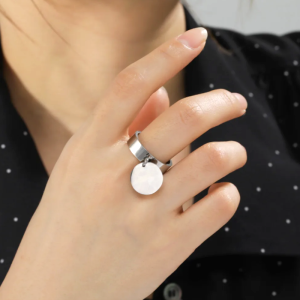 Bague Medaille Acier Inoxydable 4