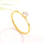 Bague Solitaire Acier Inoxydable 4