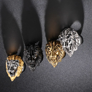 Bague Tete De Lion Acier 2