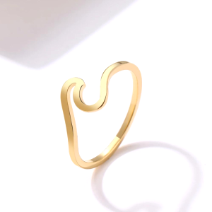 Bague Vague Acier Inoxydable 2